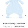 New JELLYCAT Set of 2 Bashful Bunny Comforter and Bashful Bunny Ring Rattle in Baby Blue Image 4