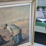 Large Retro Vintage Mid Century large original framed Print on board  of The Gleaners by Jean-Francois Millet Image 10