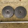 Exercise bar with 12 weights. Pictures have plates weight Image 6
