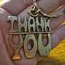 Vintage Stamped Thank You Keyring Image 3