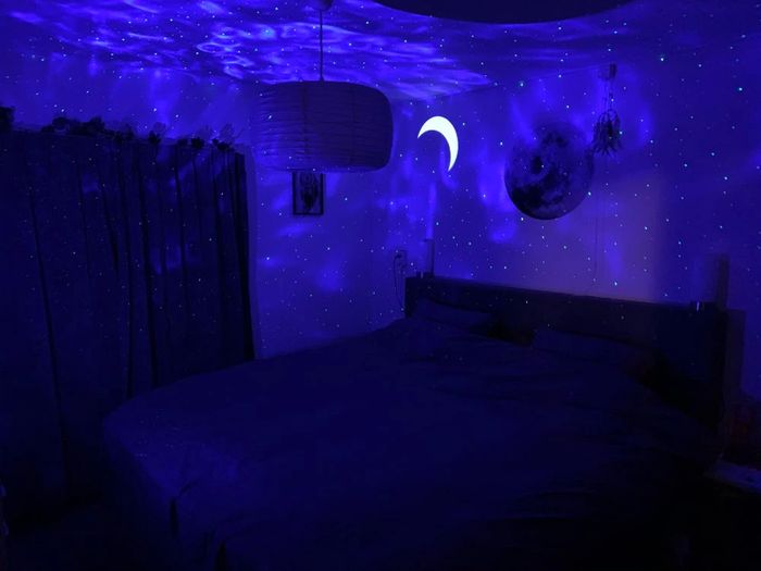 Bluetooth speaker with LED Projection Lamp Galaxy Star Projector Night Light Lamp Ocean Starry Nebula/ Laser Star/ Moon Projection, USB Charging, for Wedding, Party, Kids Room, Birthday