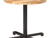 Bistro Table Round 80x75 cm Rough Mango Wooda