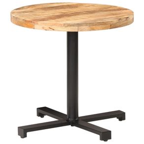 Bistro Table Round 80x75 cm Rough Mango Wooda