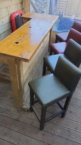 bar stools and counter