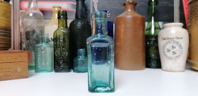 18 - Antique Victorian Sea Glass Bottle Small