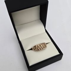 Vintage 9ct Yellow Gold Keeper Ring