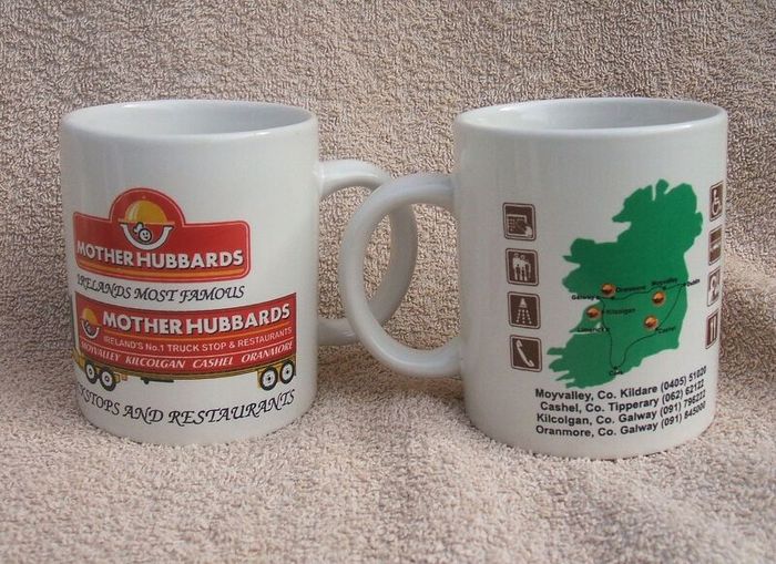 MOTHER HUBBARDS (truck stop & restaurants) - a pair of merchandise/souvenir mugs (c.1990s)