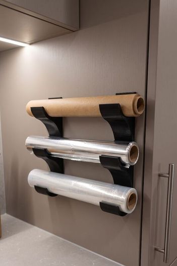 Wall-Mounted Kitchen Roll Organiser 3 Roll Holder