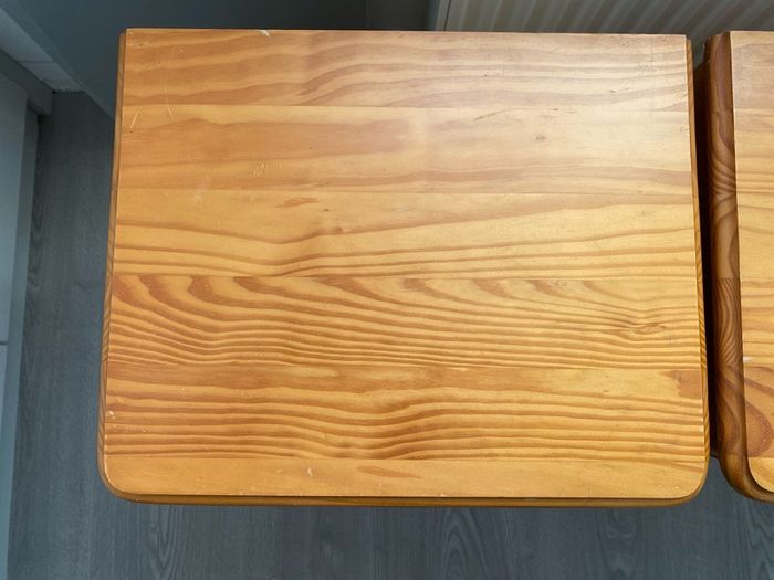 Pair of solid wood bedside table