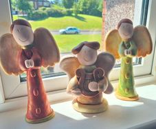 Set of 3 Vintage Handcrafted Angels