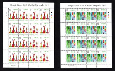 2012 Ireland Olympic Games Commemorative Stamps Sheetlets Plate 1A1A1A1A Mint Never Hinged (MNH)