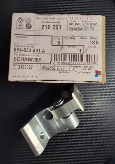 Genuine Audi LHR Door Upper Hinge 8P4833401A