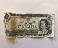 1973 Canadian One Dollar Bill Bank Of Canada