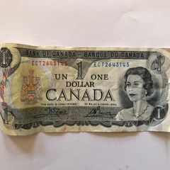 1973 Canadian One Dollar Bill Bank Of Canada