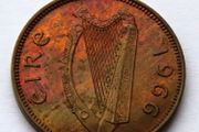 Ireland Farthing 1966 UNC Irish 1/4 d 60 years old coin