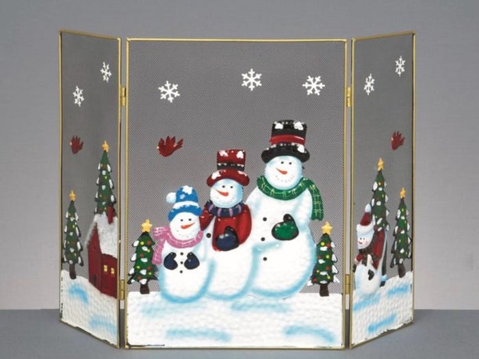 Christmas Fire Screen