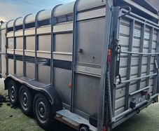 Tri-axel cattle trailer 14 ft