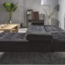 New black corner sofa bed 198cms Aroa Image 2