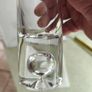 Krosno Bud Vase Clear Art Glass Polish Controlled Bubble Cylinder Image 5