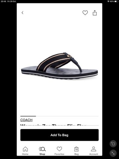 Coach Women's Zoe Webbed Flip Flops