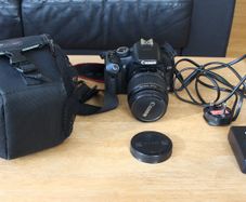 Canon 450D with 18-55 IS lens + extras