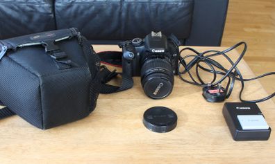 Canon 450D with 18-55 IS lens + extras