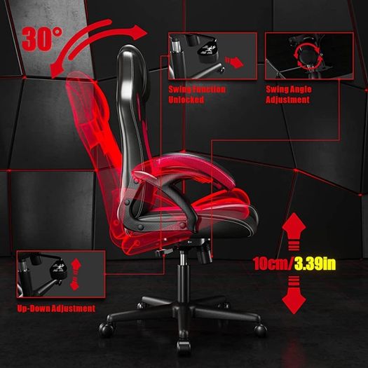 Gaming chair Office chair Swivel chair Computer chair Work chair Desk chair Ergonomic Chair Racing chair Leather chair PC gaming chair (FREE POSTAGE)
