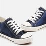 Amazing Metallic Blue Shoes - Hidden Wedge Lace Ups size 6 Image 2