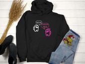 Among Us Sweatshirt, Too cute to be sus Sweatshirt, Among us Hoodie, Youth hoodies,Gamer Shirt,Gaming Shirt,Among Us Tee, Video Game Shirt