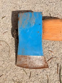 axe wood cutting