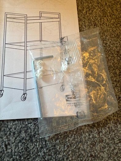 Ikea storage trolley, white