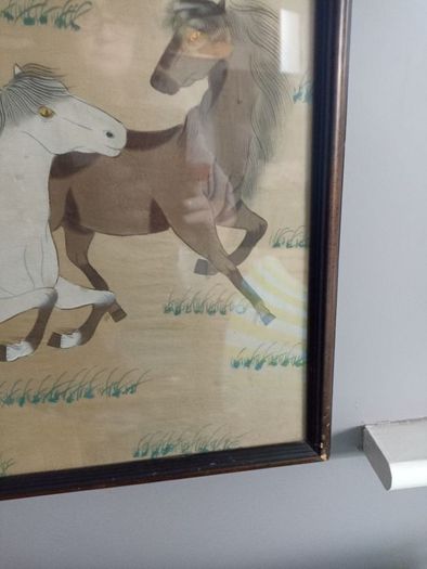 Vintage Framed Horses