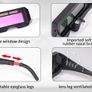 Solar Powered Welding Helmet Auto Darkening Welding Goggles LCD Welder Glasses for TIG MIG MMA Plasma Welder Glasses Image 3