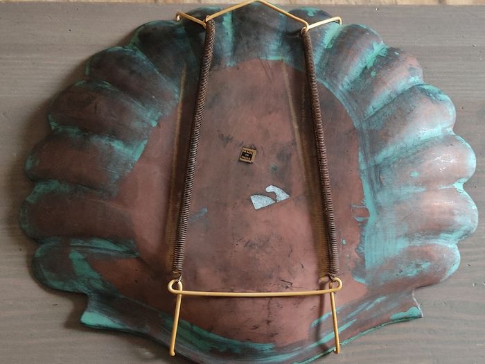 Solid Copper Scallop Seashell CatchAll Tray or Decorative Wall Art
