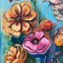 Bird & Floral Acrylic Painting on Canvas - 45x60cm Image 6