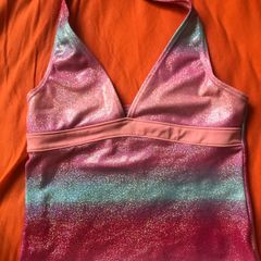 Glittery swim top, age 10