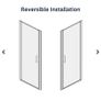 Shower Door Black Hinged Image 4