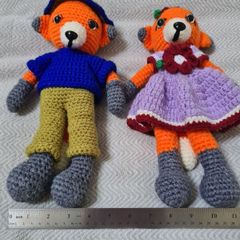 Knitted soft toys