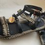 River Island Black & Gold Metallic Woven Gladiator Sandals (UK 5 / EUR 38) Image 8
