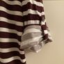 Principles burgundy striped top Image 4