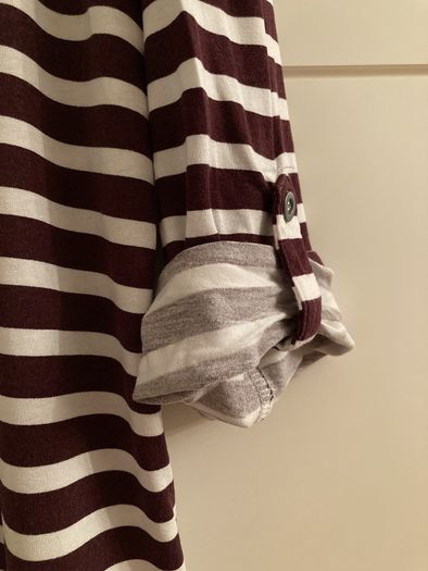Principles burgundy striped top