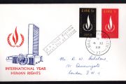 1968 Ireland International Human Rights Year Commemorative Stamps Illustrated addressed First Day Cover (FDC)