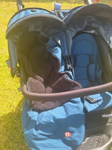 nipper out and about double buggy
