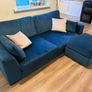 DFS Navy Plush Sofa Image 10