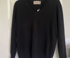 Brand New Paul Costelloe 100% Cashmere V neck jumper size 10