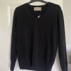Brand New Paul Costelloe 100% Cashmere V neck jumper size 10