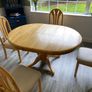 Round extending dining room table & 4 chairs Image 2