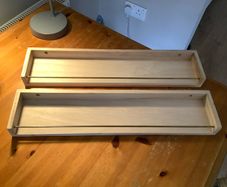 2 Wooden decorative  shelves