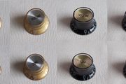 Vintage Top Hat Knobs, Chrome Foil Topped (2 tone/2 volume) 2 colours/styles