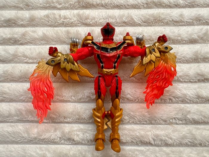 2005 Vintage Power Rangers Mystic Force Red Ranger to Fury Dragon Loose Head approx. 18 cm. Used Please see photos
